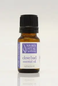 Clove essential oil used for antioxidant, decongestive, and antimicrobial properties in massages for immune systems