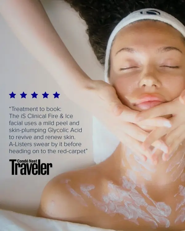 Testimonial for Fire and Ice Facial in Conde Nast