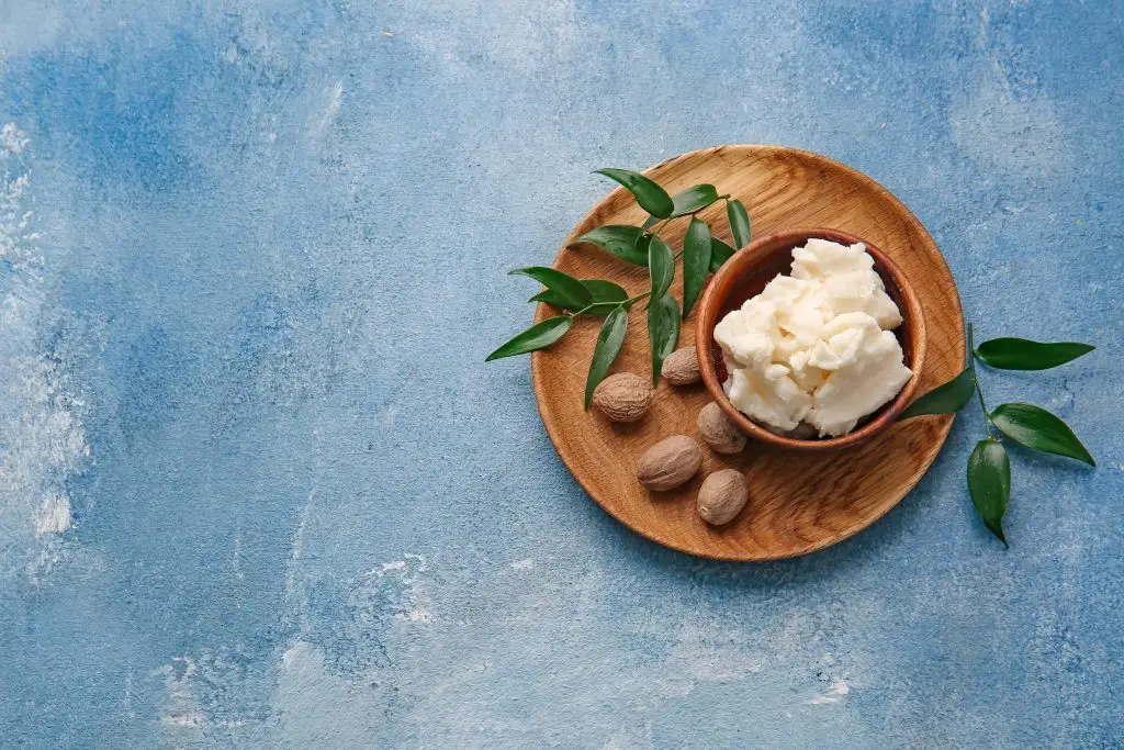 Shea butter used for massage therapy appointments.